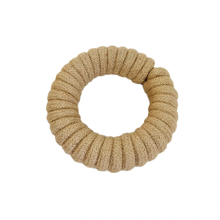 Round jute cotton lubid na mga laruan ng alagang hayop
