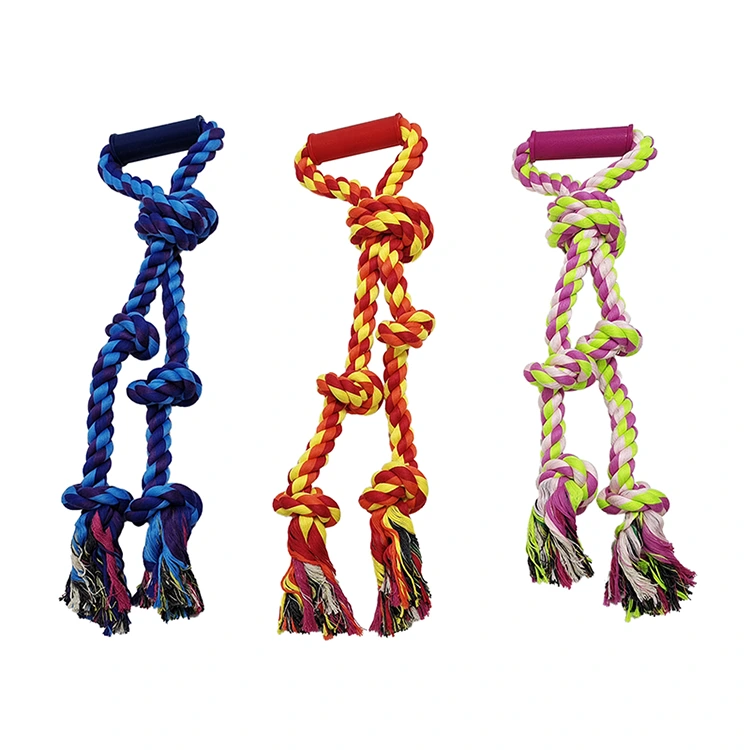 Twisted Rope 5 Knot Tug Dog Laruan